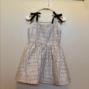 A Loves A Big Girls metallic Velvet Bow Party Dress